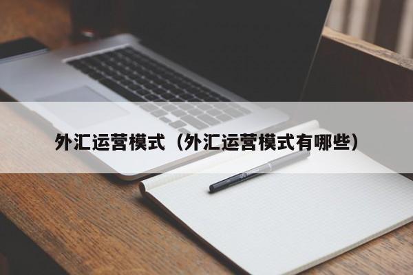 外汇运营模式（外汇运营模式有哪些）